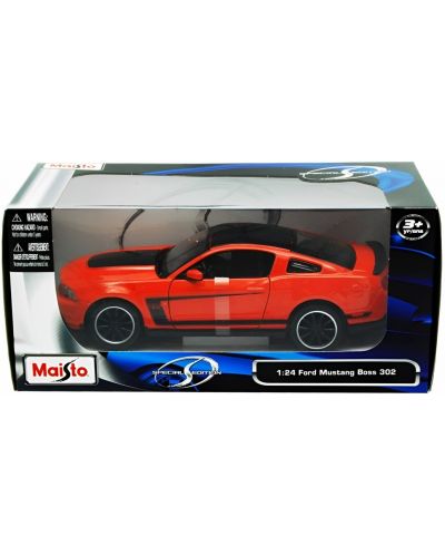 Mașinuță metalică Maisto Special Edition - Ford Mustang Boss 302, 1:24, portocalie - 4