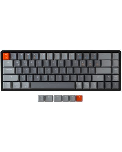 Tastatura mecanica Keychron - K6 H-S Aluminum, Clicky, neagra - 1