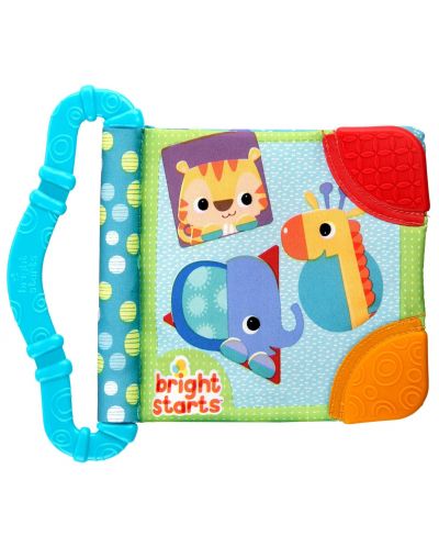 Carte moale Bright Starts - Teethe & Read Toy, albastru - 1