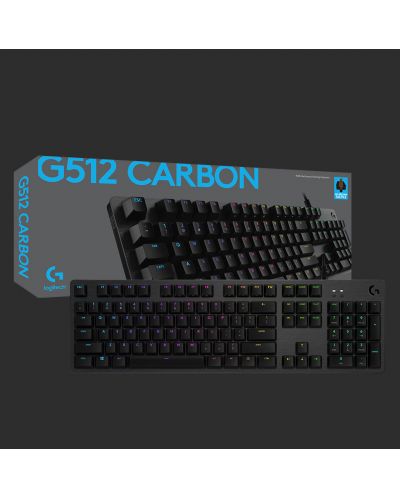 Tastatura gaming Logitech - G512 Carbon, GX Brown Tacticle, neagra - 10