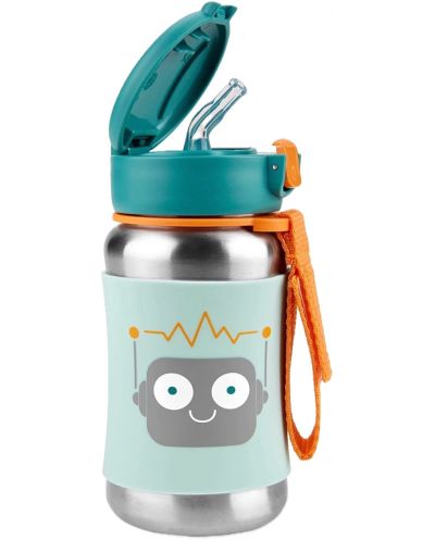 Sticlă metalică Skip Hop Spark Style - Robot, 350 ml - 2