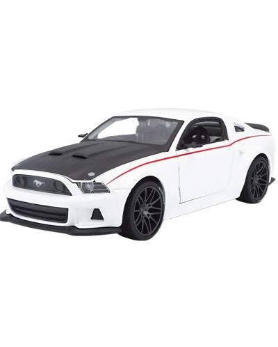 Mașinuță metalică Maisto Special Edition - Ford Mustang Street Racer 2014, albă, 1:24 - 1