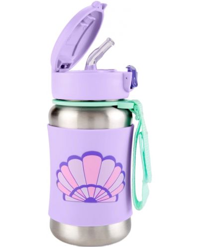 Sticlă metalică Skip Hop Spark Style - Seashell, 350 ml - 2