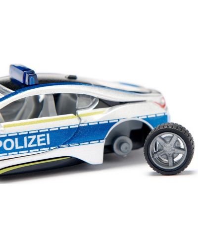 Masina de politie metalica Siku - BMW I8, usile se deschis in sus, 1:50 - 3