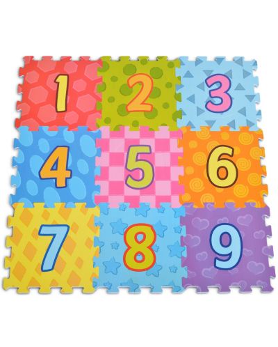 Puzzle pardoseala din spuma moale pentru copii Moni - Number, 9 piese - 1