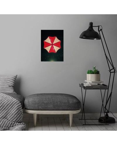 Poster metalic Displate - 3D umbrella corp Emblem - 3