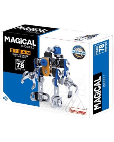  Constructor de metal  Raya Toys - Magical Model ,Robot, 78 de piese - 2