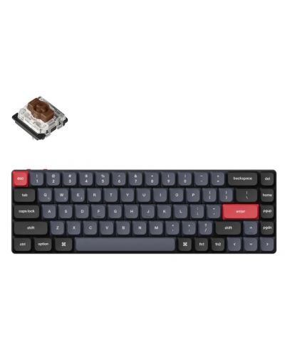 Tastatură mecanică Keychron - K7 Pro, H-S, Gateron Brown, RGB, negru - 1