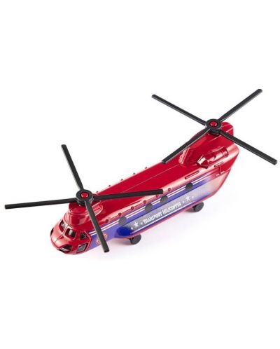 Jucarie metalica Siku - Elicopter de transport, rosu - 2