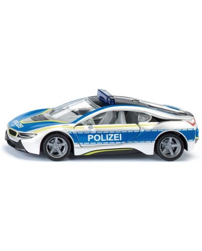 Masina de politie metalica Siku - BMW I8, usile se deschis in sus, 1:50 - 1