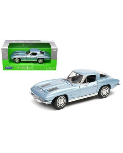 Mașină din metal Welly - Chevrolet Corvette, 1:24, albastru - 1
