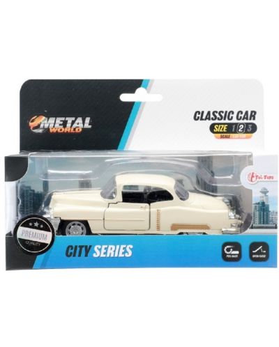 Mașină din metal  Toi Toys - Classic, retro , 1:35, alb  - 2