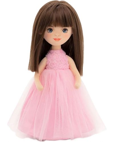 Păpușă moale Orange Toys Sweet Sisters - Sophie într-o rochie roz cu trandafiri, 32 cm - 1