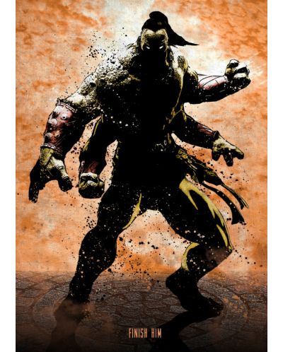 Poster metalic Displate: Mortal Kombat - Goro - Finish Him! - 1