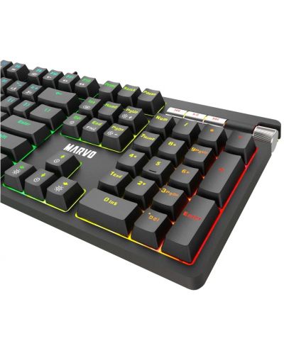 Tastatură mecanică Marvo - KG948, Blue, RGB, neagră - 5