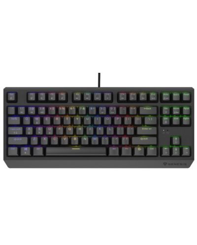 Tastatură mecanică Genesis - Thor 230 TKL, Outemu Red, RGB, negru - 1