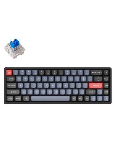 Tastatură mecanică Keychron - K6P PBT, H-S, Blue, RGB, negru - 1