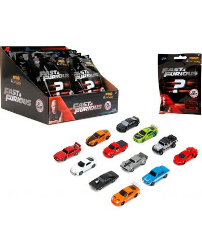 Fast & Furious ミニカーセット Nano cărucior metalic Jada Toys Fast & Furious - Sortiment, 4 cm