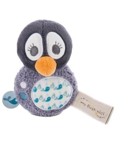 Jucărie moale cu zornaitoare NICI - Wachili pinguinul, 12 cm - 1