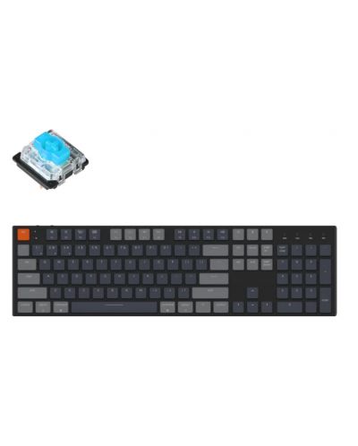 Tastatură mecanică Keychron - K5 Full-Size, Gateron Blue, RGB, negru - 1