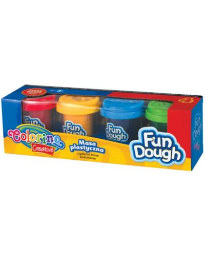 Plastilina moale Colorino Creative - Fun Dough, 4 culori - 1