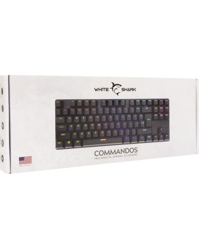 Tastatura mecanica White Shark - COMMANDOS, Blue Switches, negru  - 7