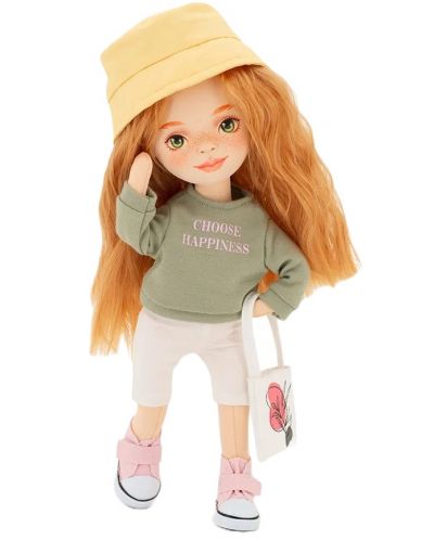 Păpușă moale Orange Toys Sweet Sisters - Sunny cu un pulover verde, 32 cm - 1