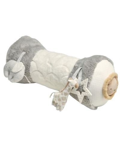 Jucărie moale Mamas & Papas - Tummy Time Roll, Welcome to the world, Grey - 3