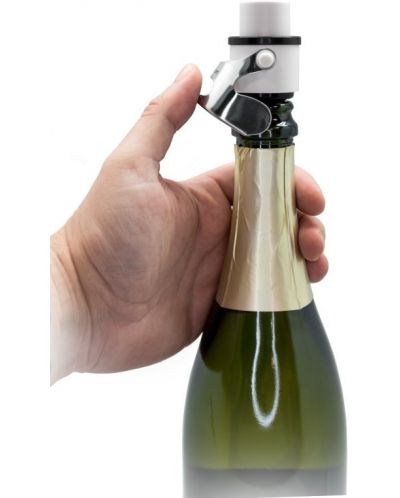 Dop de șampanie din metal cu pompă 2 în 1 Vin Bouquet - Alb - 4