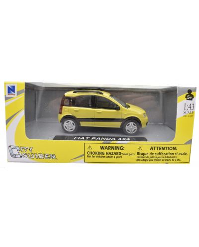 Mașinuță metalică Newray - Fiat Panda 4x4, galbenă, 1:43 - 1