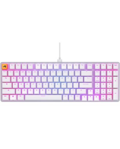 Tastatură mecanică Glorious - GMMK 2 Full-Size, Fox, RGB, albă - 1