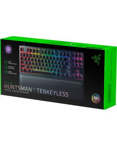 Tastatura mecanica Razer - Huntsman V2 TKL, Red, RGB, neagra - 6