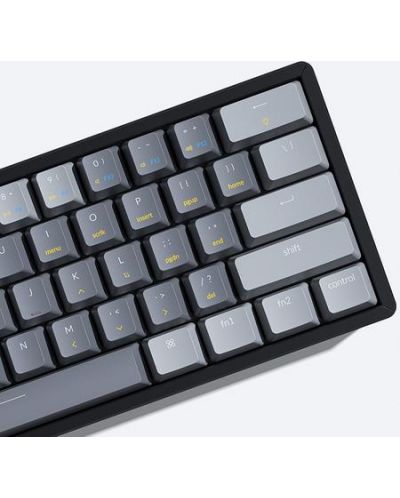 Tastatura mecanica Keychron - K12 H-S, White LED, Gateron Red, gri - 4