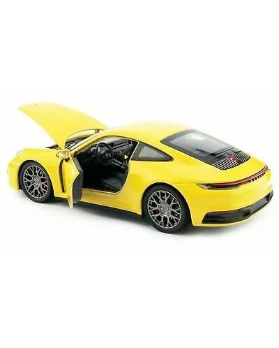 Mașină din metal Welly - Porsche 911 Carrera, galben, 1:24 - 3