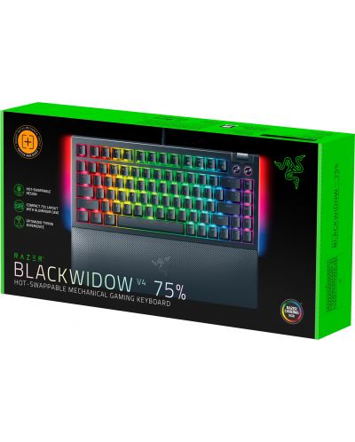 Tastatură mecanică Razer - BlackWidow V4 75, portocaliu, RGB, negru - 9