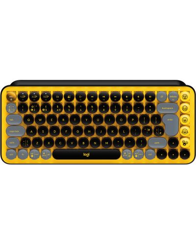 Tastatura mecanica Logitech - POP Keys, wireless, galbena/ neagra - 1