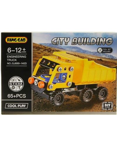 Constructor metalic Feng Build and Play - Camion, 65 de piese - 1