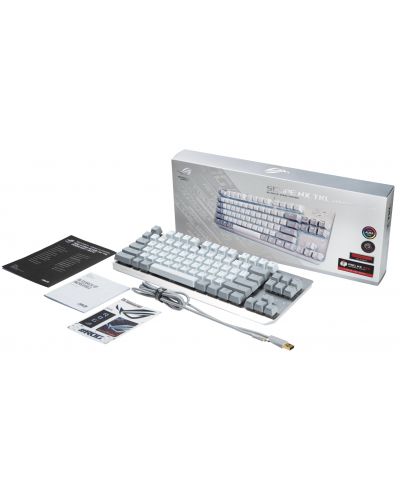 Tastatura mecanica ASUS - ROG Strix Scope NX TKL, RGB, alb/gri - 5