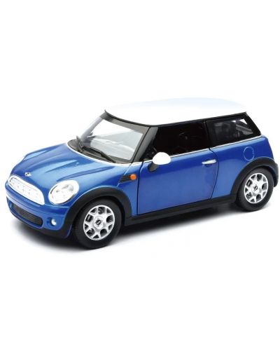 Mașinuță metalică Newray - Mini Cooper, 1:24, albastră - 1