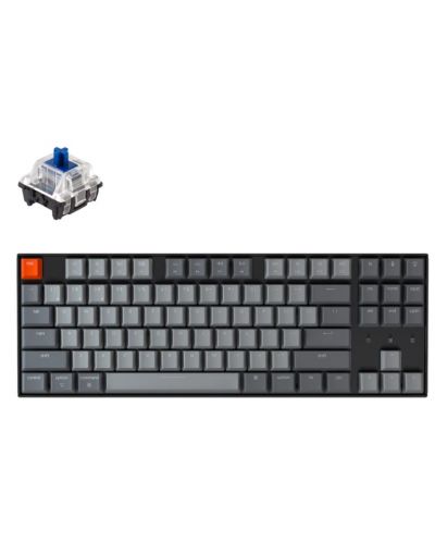 Tastatură mecanică Keychron - K8 H-S, TKL, Optical Blue, RGB, negru - 1
