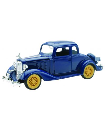 Mașină de epocă din metal Newray - 1933 Chevy Coupe, cu două locuri, 5 geamuri, 1:32 - 1