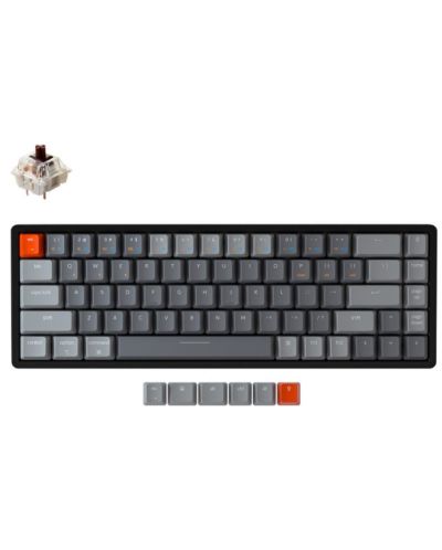 Tastatura mecanica Keychron - K6 Aluminum, Tactile, neagra - 2