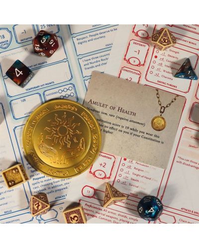Medalion FaNaTtiK Games: Dungeons & Dragons - Amulet of Health (Limited Edition) (Gold Plated) (Includes Magic Item Formula) - 3