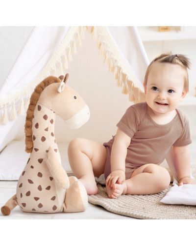 Jucărie moale pentru bebeluşi Tedsy - Girafă, galben, 35 cm - 2