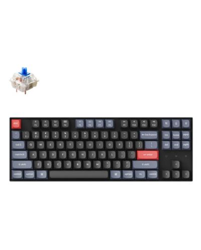 Tastatură mecanică Keychron - K8 Pro HS TKL, Blue, RGB, negru - 1