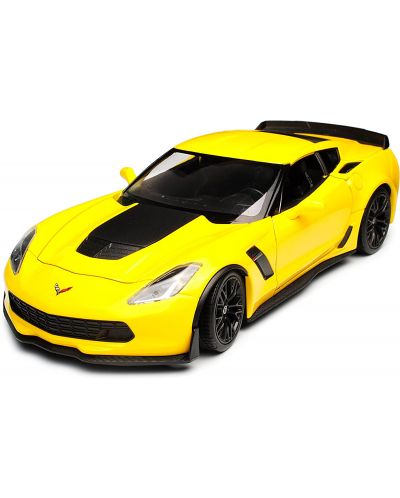 Mașină din metal Welly - Chevrolet Corvette Z06, 1:24, galben - 1