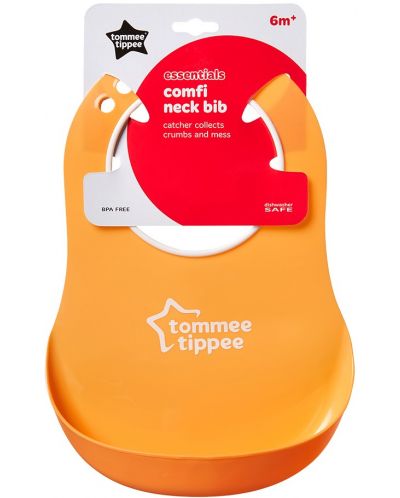 Tommee Tippee Soft Bib - Comfi Neck, portocaliu - 4