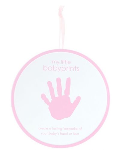 Cutie metalica pentru amprente bebe Pearhead, roz - 2