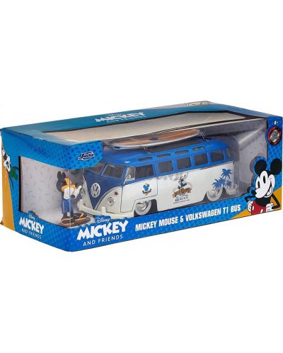Jucărie de metal Jada Toys Disney - Van cu personajul Mickey Mouse - 4