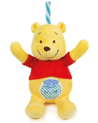 Jucarie de plus Clementoni Baby - Winnie the Pooh cu burtica luminoasa, 24 cm - 2